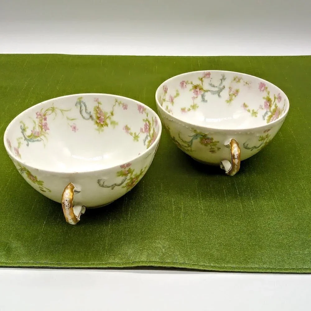 Haviland & Co. Limoges France Porcelain - 2 Cups & 3 Small Plates